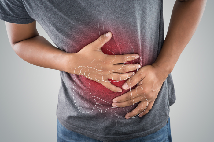 The,Photo,Of,Large,Intestine,Is,On,The,Man's,Body